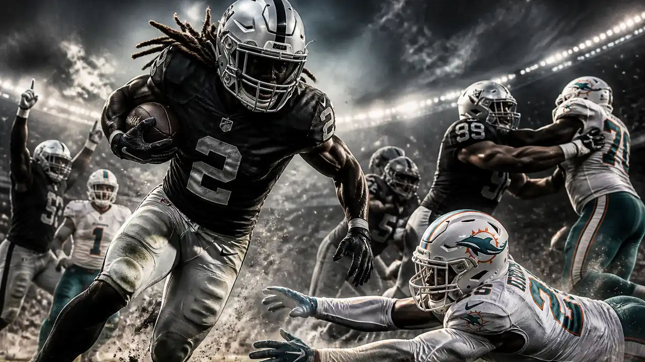 Ashton Jeanty scores twice as Raiders beat Dolphins 27-13 cover