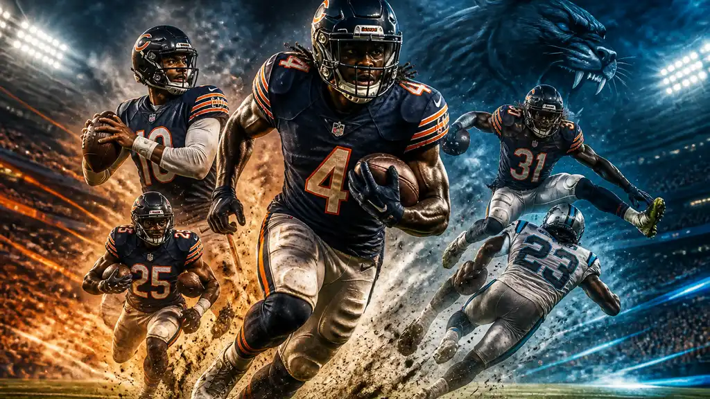 D’Andre Swift scores three times as Bears run past Panthers 59–37 cover