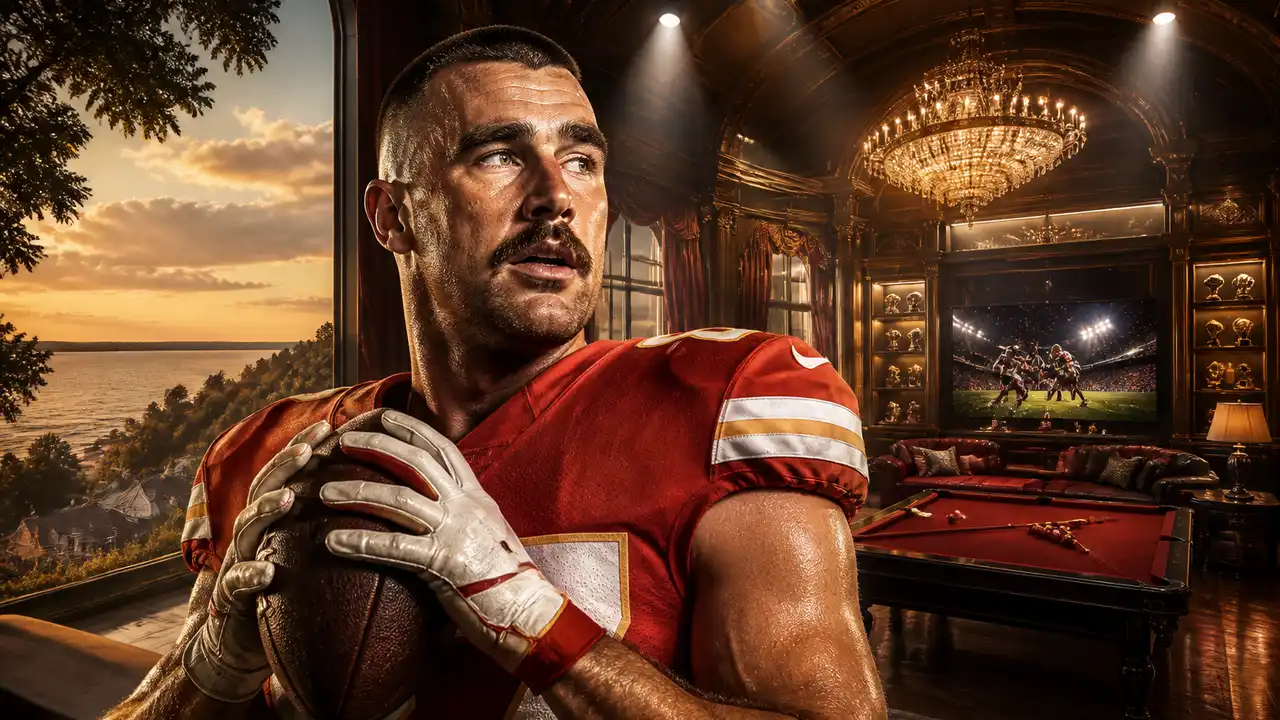 Inside Travis Kelce's $5.35 million Ohio mansion: the old ballroom wins cover